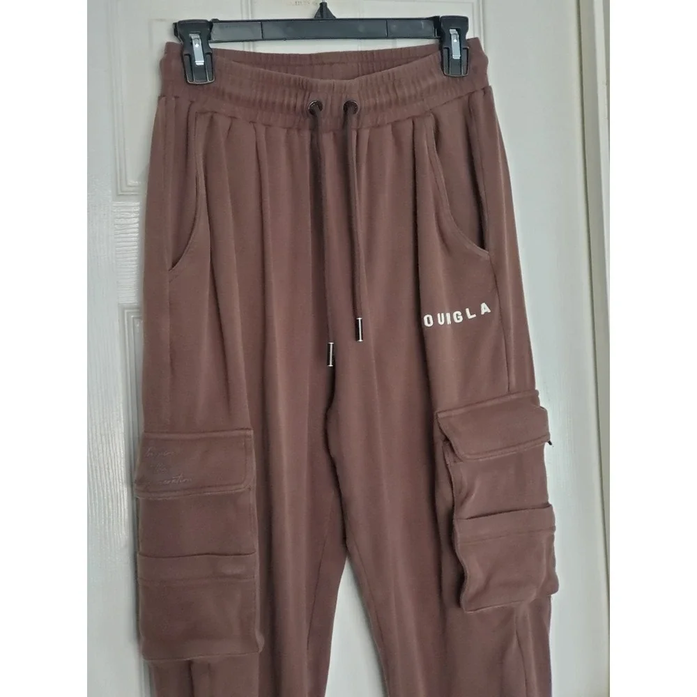 YoungLA Cargo Sweatpants Chocolate Brown Jogger Gym Streetwear Utility Pockets M